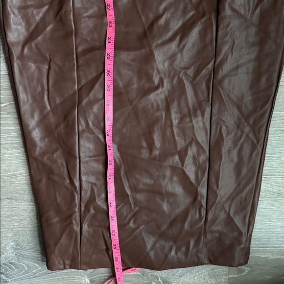 NEW MESHKI PAmela Strapless Faux Leather Dress Large - Picture 9 of 10